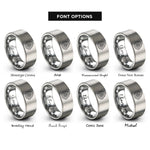 font options for inside engraving on grey geode slice rings