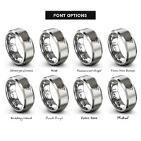 font options for inside engraving on silver geometric hummingbird rings