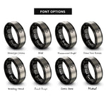 font options for inside engraving on black & grey german shepherd rings