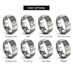 font options for inside engraving on grey german shepherd rings