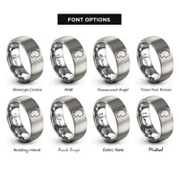 font options for inside engraving on grey germany rings