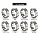 font options for inside engraving on gray germany rings