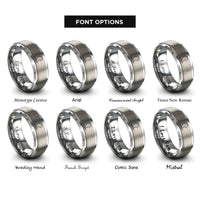 font options for inside engraving on grey germany rings