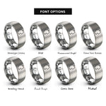 font options for inside engraving on gray germany rings