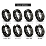 font options for inside engraving on black & gray gfci outlet rings