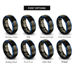 font options for inside engraving on gunmetal & blue ghs corrosive rings