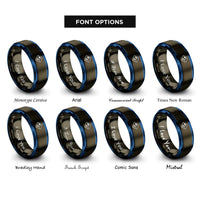 font options for inside engraving on gunmetal & blue ghs corrosive rings