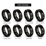 font options for inside engraving on black ghs explosive rings