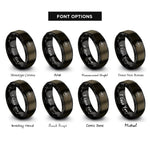 font options for inside engraving on gunmetal & black ghs explosive rings