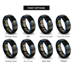 font options for inside engraving on gunmetal & blue ghs flammable rings