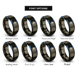 font options for inside engraving on gunmetal & blue ghs flammable rings