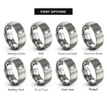 font options for inside engraving on gray ghs gas cylinder rings