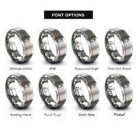 font options for inside engraving on grey ghs gas cylinder rings