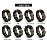 font options for inside engraving on gunmetal & black ghs gas cylinder rings