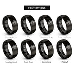 font options for inside engraving on black ghs oxidizer rings
