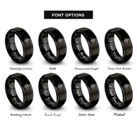 font options for inside engraving on black ghs oxidizer rings