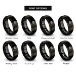 font options for inside engraving on black giant octopus anchor rings