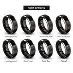 font options for inside engraving on black & grey giant sequoia tree rings