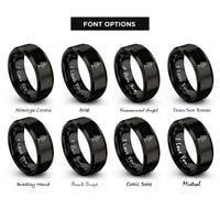 font options for inside engraving on black giant sequoia tree rings
