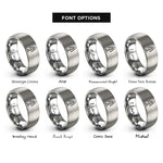font options for inside engraving on grey giant sequoia tree rings
