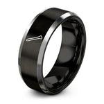 anniversary present ideas friend – black & gray tungsten bone folder ring