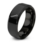 meaningful items for mate – black tungsten bone folder ring