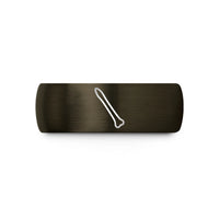 meaningful items for mate – gunmetal & black tungsten bone folder wedding band
