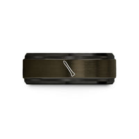 special presents for buddy – gunmetal & black tungsten bone folder wedding band