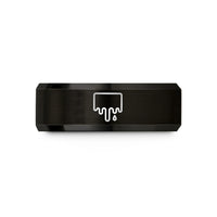 best friend present ideas – black tungsten dripping blood border wedding band