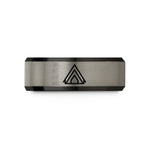 special present ideas friends – black & grey tungsten shelter a frame wedding band