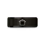 personalized friend present ideas – black tungsten stock pot wedding band