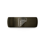 matching bands for him – gunmetal & black tungsten quilting ruler wedding band