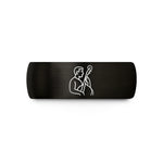 romantic presents for couples – black & gold tungsten double bassist wedding band