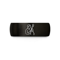 romantic presents for couples – black & gold tungsten double bassist wedding band