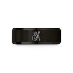 unique presents for boyfriend – black tungsten double bassist wedding band