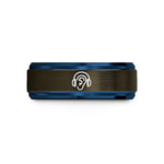 romantic presents for couples – gunmetal & blue tungsten ear protection icon wedding band