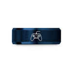 best boyfriend present ideas – blue tungsten wired controller wedding band