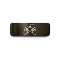 unique presents for boyfriend – gunmetal & blue tungsten wired controller wedding band