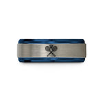 couples tungsten rings – blue & gray tungsten badminton racquets wedding band