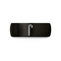 couple anniversary present ideas – black tungsten white cane wedding band
