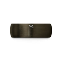 unique couple present ideas – gunmetal & black tungsten white cane wedding band
