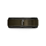 tungsten wedding ring men – gunmetal & black tungsten white cane wedding band