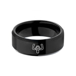 unique presents for couples – black tungsten flight yoke wedding band