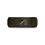 unique presents for couples – gunmetal & black tungsten headless bass wedding band