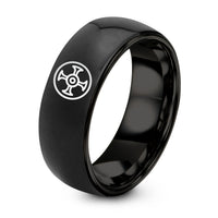 Gift Anniversary for Girlfriend – black tungsten hecates wheel ring