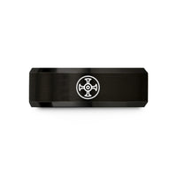 girlfriend birthday present ideas – black tungsten hecates wheel wedding band