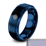 swatch color sample for Nautical Compass Rose ring style 05