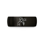romantic presents for girlfriend – black tungsten spinner silhouette flag wedding band