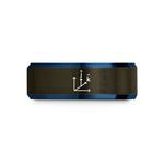 unique anniversary present ideas – gunmetal & blue tungsten unit vectors wedding band