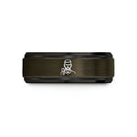 men’s comfort fit ring – gunmetal & black tungsten barber clippers wedding band